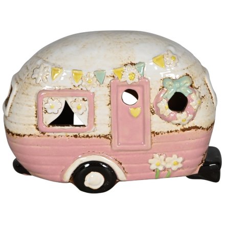 Vintage Candle Camper Van, 18cm 