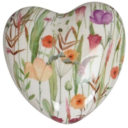 8.5cm Flower Design Heart Deco