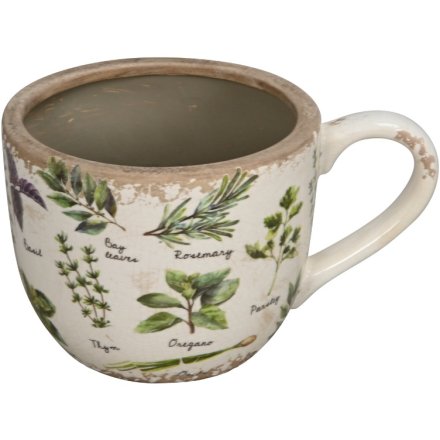 21cm Green Leaf Mug Planter