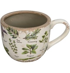 Add a touch of nature to your home with our stunning Green Leaf Mug Planter