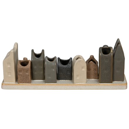 9 House Planters Mounted, 30cm 