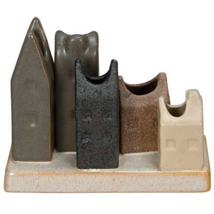 Mounted 5 House Planter, 15cm 