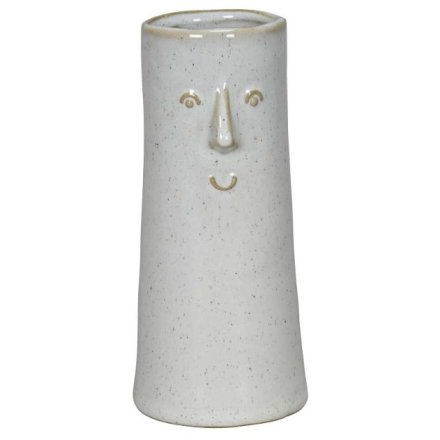 Large Face Flower Vase, 15cm 