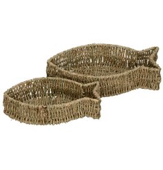 add some coastal charm to your serveware with these wicker trays 