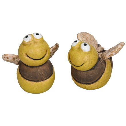2/A Happy Face Bee Deco, 9cm 