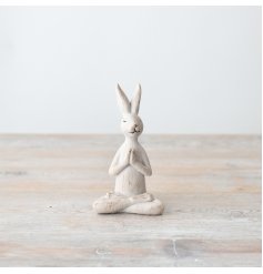 Invite serenity and calm with this decorative yoga bunny in your living space. Perfect for creating a peaceful atmosph