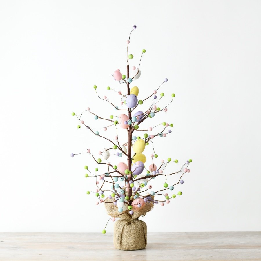 Add Easter charm to your decor with this pastel tree decoration.