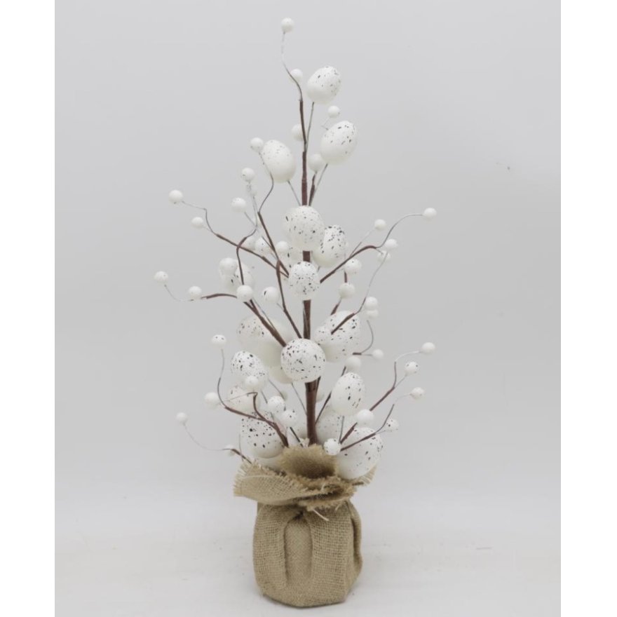 Easter Tree with White Eggs, 49cm 