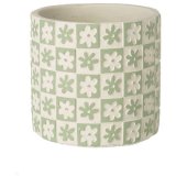 Add a touch of Mediterranean elegance to your space with our new Med Green Patterned Flower Pot, 