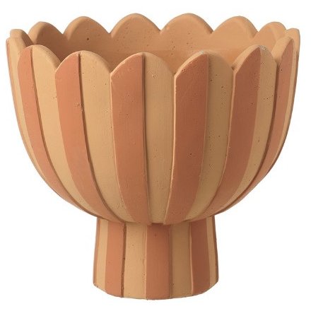 Pale Pink Scalloped Vase, 18cm 