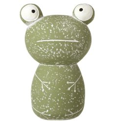 add a touch of nature to your garden with this cute standing frog