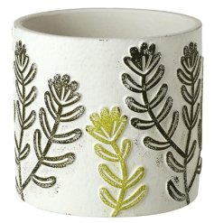 display your houseplants in style with this leaf plant pot 