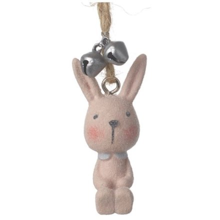 Mini Hanging Rabbit With Bells, 4.5cm 