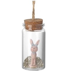 Enhance your decor with our delightful Hanging Rabbit In Bottle for a touch of whimsy in your home.