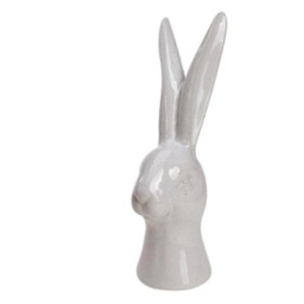 Glazed Rabbit Head Decoration, 25cm 