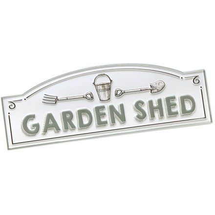 Garden Shed Metal Sign, 25.4cm 