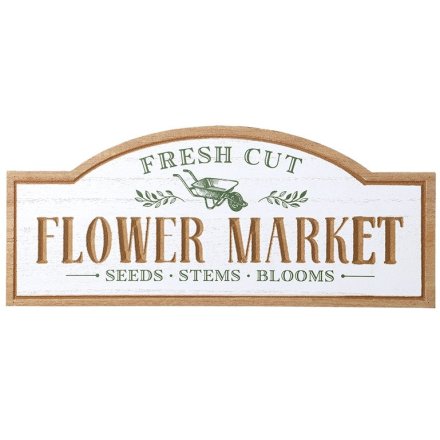 Flower Market Garden Sign, 35.6cm 