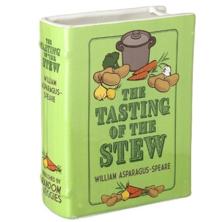 Tasting Stew Cook Book Vase, 20cm 