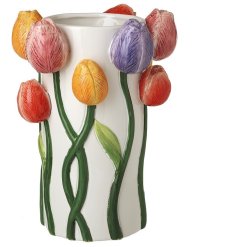 Elevate your space with a vibrant tulip vase, perfect for bringing a touch of color to any room in your home. 