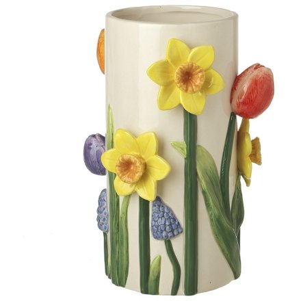 3D Daffodil & Tulip Flower Vase, 26.3cm 