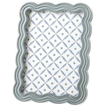 Blue Wavy Frame, 20cm 