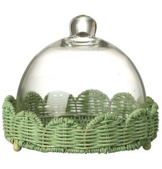 a simple yet elegant glass cloche  