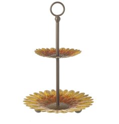 Elevate your desserts with elegance - showcase them on our gorgeous Sunflower Cake Stand Display.