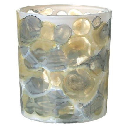 Patterned Glass T Light Holder, 8cm 