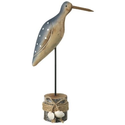 Wooden Seaside Bird Deco, 24.5cm 