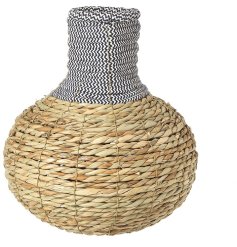 Elegant flower vase with beautiful rope-inspired design, perfect for adding a touch of sophistication to your home 