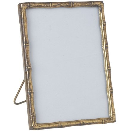17.5cm Gold Bamboo Picture Frame