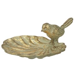 Bring nature and elegance to your home with our Bird On Leaf Trinket Dish, perfect for displaying small items.