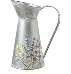 Add a touch of elegance to your home decor with our charming Floral Metal Jug - the perfect addition to any space.