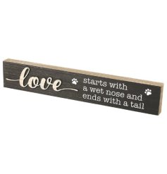 Show love for your 4 legged friend  with this wooden block