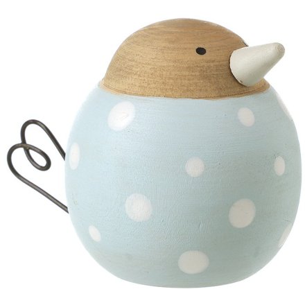 Polka Dot Bird With Metal Tail, 5.5cm 