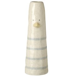 "Add whimsy to your yard with our Large Duck Tall Pot - a charming, roomy addition for your garden."