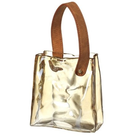 Gold Bag Vase, 16.5cm 