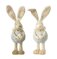 Hoppin' into Easter with our charming Standing Rabbit Deco Holding Eggs, a playful addition to your holiday decor!