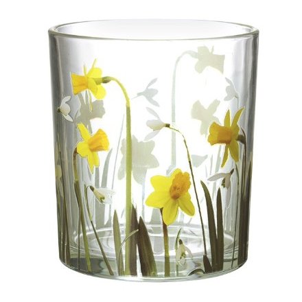 Daffodil Glass Jar, 10cm
