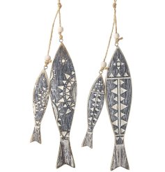 add some coastal charm to your deco with these cut blue fish deco 