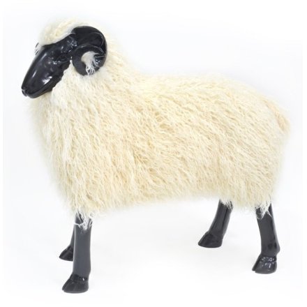 Fluffy Standing Fur Sheep, 79cm 
