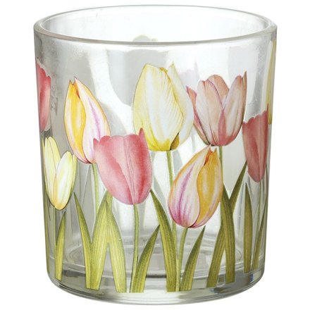 Tulip Design Candle Holder, 8cm 