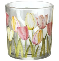 Bring a touch of elegance and functionality to your home with our stunning Decorative Tulip Glass Jar 