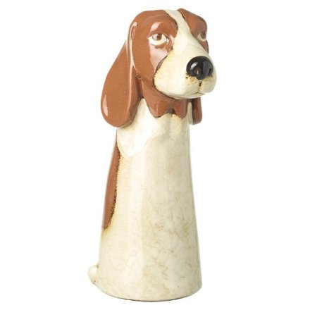 Tall Dog Vase, 27cm 