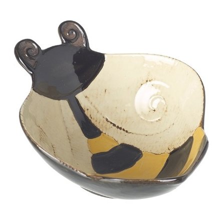 Ceramic Bee Plate Bowl, 14cm 