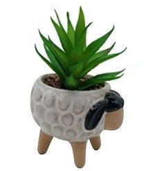 Add a cute little friend to your plants with this sheep planter