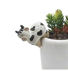 add some fun to your planter with this cow pot hanger 