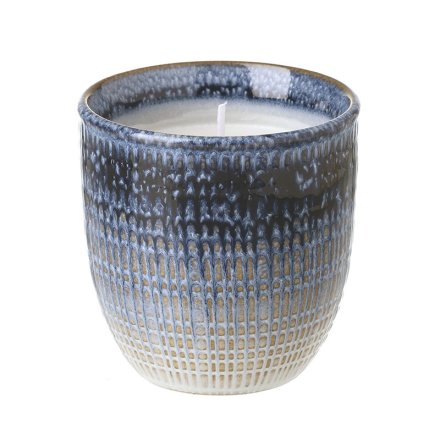 Gradual Blue Ceramic Pot Candle,7.5cm 