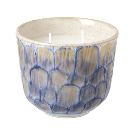 Blue Ceramic Candle Pot, 11.3cm 