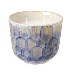 Illuminate your room with our Blue Ceramic Candle - the flawless combination of elegance and tranquility.